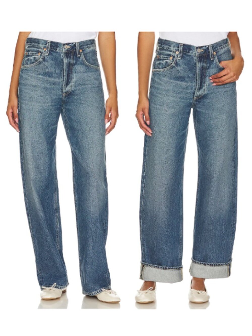 Citizens of Humanity Ayla Baggy Denim Jeans Women's 28 Organic Cotton Minimalist